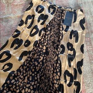 Mother of Pearl Leopard Midi Skirt